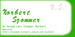 norbert szommer business card